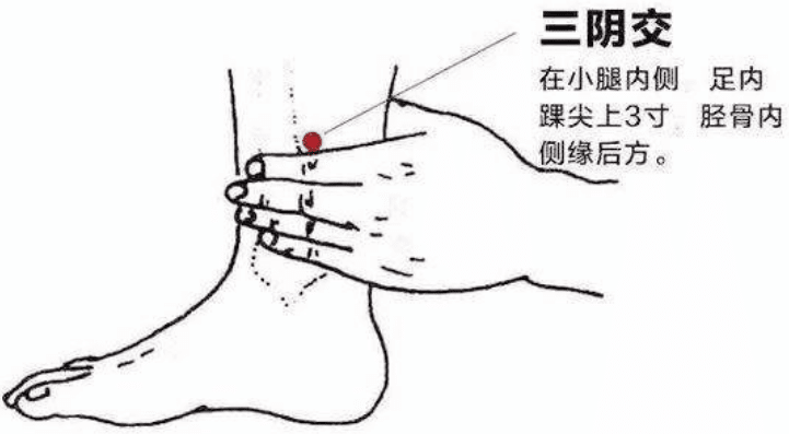 艾灸三阴交穴的作用功效..