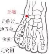 人体身上十二原穴丘墟